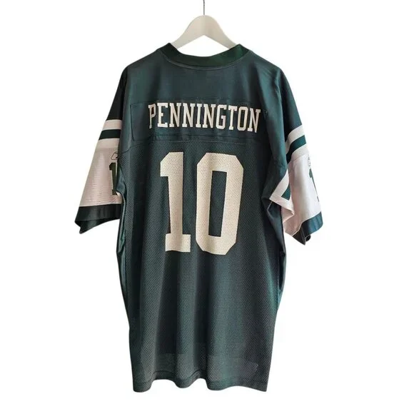 Reebok NFL New York Jets Chad Pennington #10 Jersey XL Green White - Picture 2 of 11